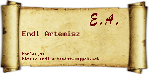 Endl Artemisz névjegykártya